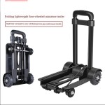 Hand Truck Lipat Dolly 90 lbs Kereta Utilitas Berat dengan 4 Roda Desain Kompak dan Ringan untuk Pindahan, Perjalanan, Belanja